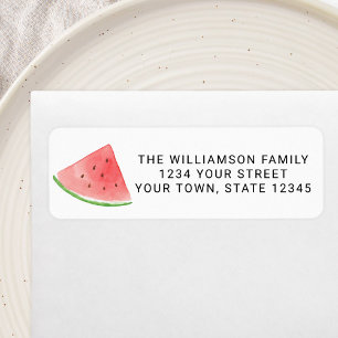 Étiquette Watermelon Family Reunion Adresse de retour