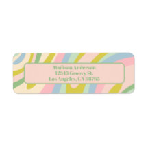 Wavy Loops Pastel Motif Abstrait