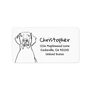 Étiquette Weimaraner élégant : votre texte, votre style
