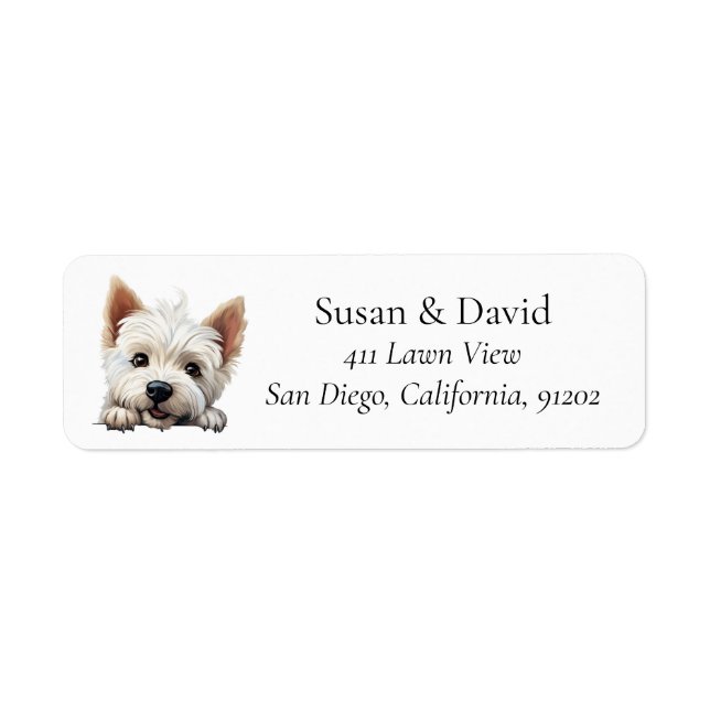 Étiquette West Highland White Terrier Chien de race Amateurs (Devant)