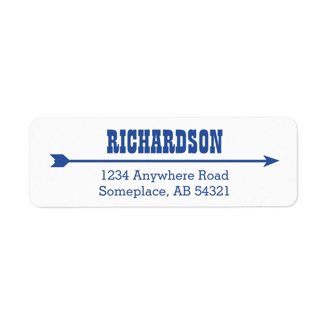 Étiquette Western Cowboy Arrow Poster Recherché Navy Blue (Devant)