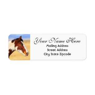 Étiquette Western Horse Return Adresse