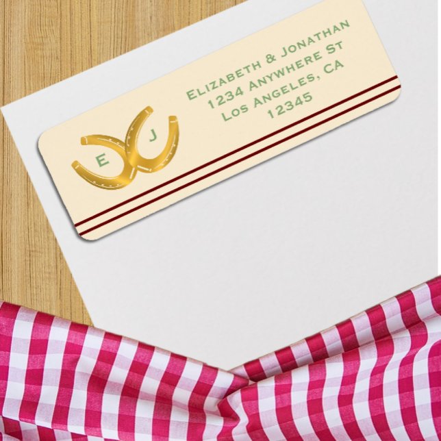 Étiquette Western Horseshoe Mariage (Créateur téléchargé)