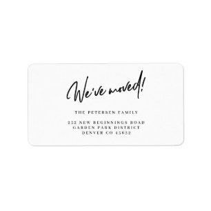 Étiquette We've moved simple return address