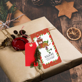 Étiquette Whimsical Elf Girl Christmas Personalized Address