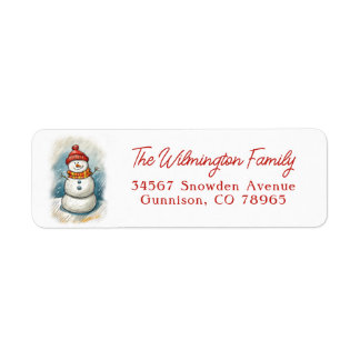 Étiquette Whimsman Snowman en Orange Knit Casquette et Ecarf