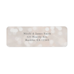 Étiquette White Bokeh Modern Glamor Chic Party Invitation