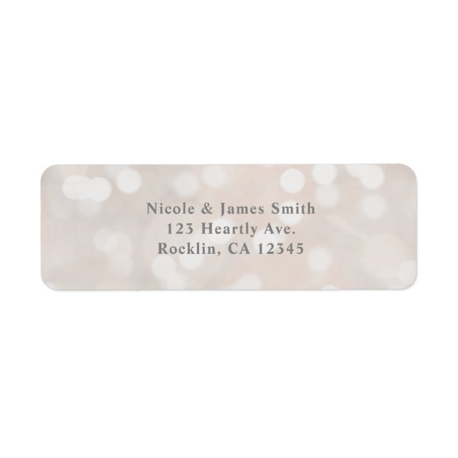 Étiquette White Bokeh Modern Glamor Chic Party Invitation (Devant)