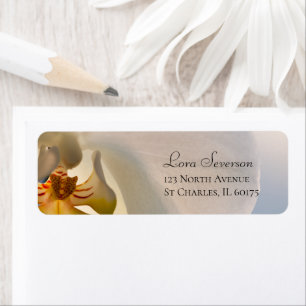 Étiquette White Orchid Elegance Adresse de retour