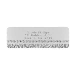 Étiquette White Zebra Sequins Sparkle Glam Party Invitation