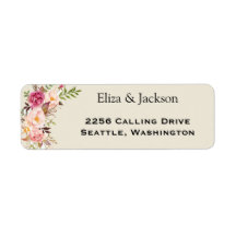 Wild Garden Wedding Adresse de retour Label