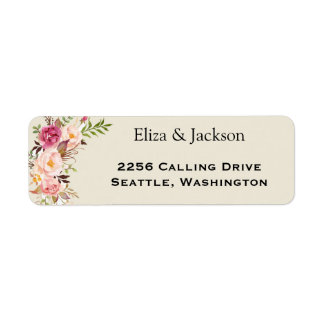 Étiquette Wild Garden Wedding Adresse de retour Label