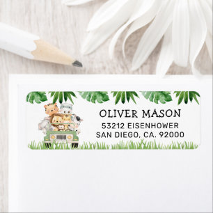 Étiquette Wild One Jungle Return Address Labels
