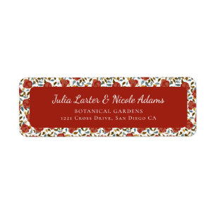Étiquette Wild Rose Floral Petals Garden Affair Mariage