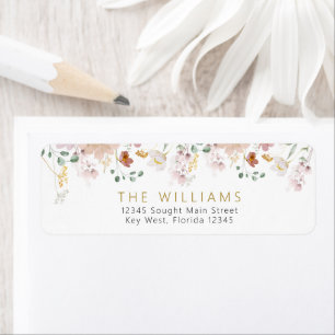 Étiquette Wildflowers Return Address Labels