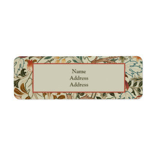 Étiquette William Morris Acanthus Broderie Motif Floral