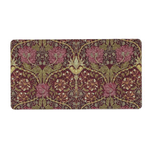 Étiquette William Morris, Honeysuckle, floral.