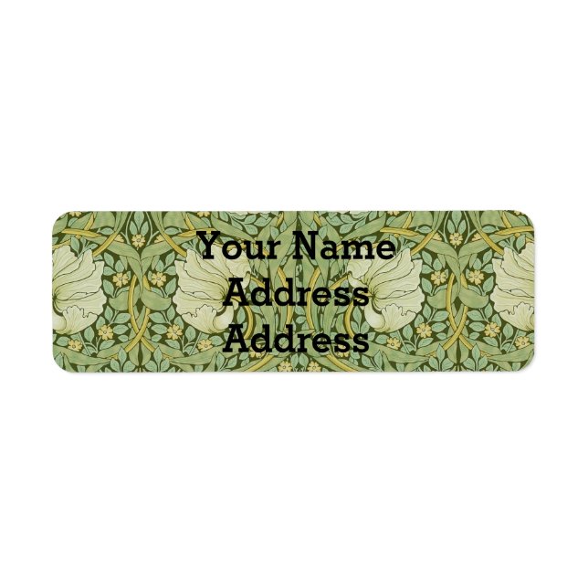 Étiquette William Morris Pimpernel Fond d'écran bleu Floral (Devant)