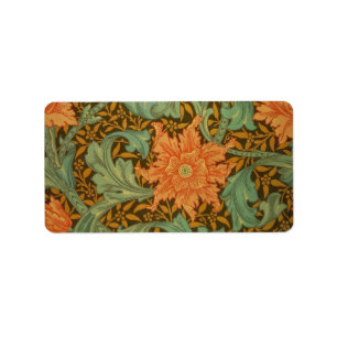 Étiquette William Morris Single Stem Pattern
