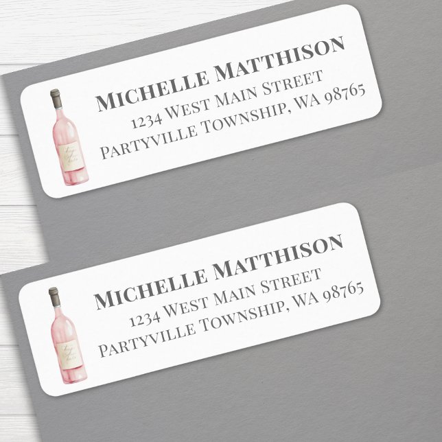 Étiquette Wine Bottle Adresse de retour (Wine Bottle Return Address label )