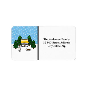 Étiquette Winter Scene - Address Label