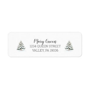 Étiquette Winter Woodland Animaux Baby shower Retour Adresse
