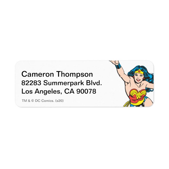 Étiquette Wonder Woman Flying Forward (Devant)