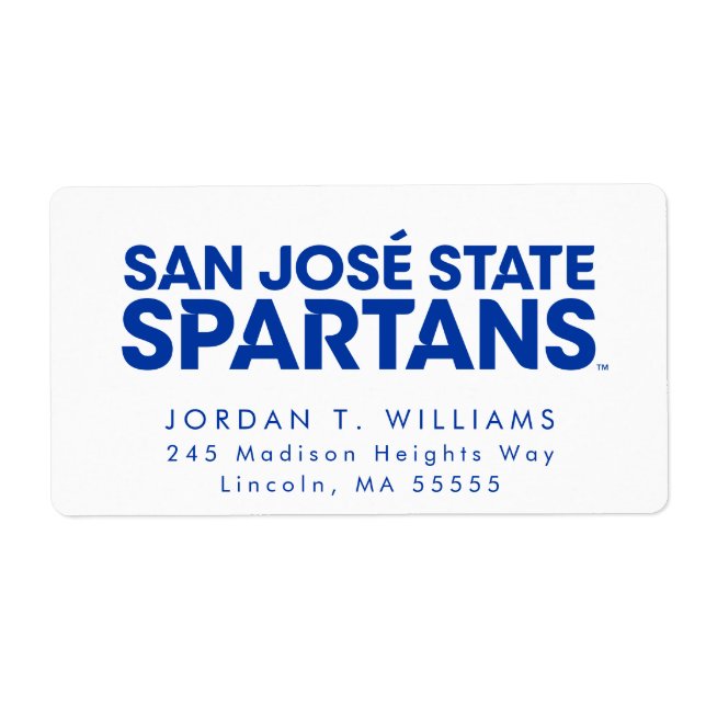 Étiquette Wordmark de San Jose State Spartans (Devant)