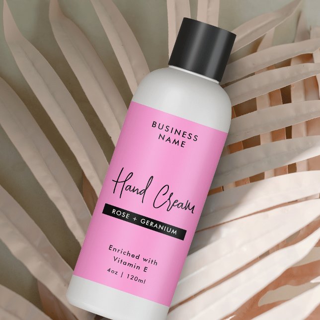 Étiquette Wraparound Tendance rose 4 OZ (Trendy Girly Pink 4 OZ Cosmo Bottle Wrap Label *Verify size to ensure a good fit*)