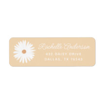 Yello Boho Daisy Floral Baby shower Adresse de ret