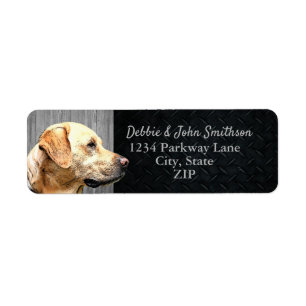Étiquette Yellow Lab Chig Retourner l'adresse Animal Cute