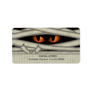 Étiquette Yeux de maman Halloween Orange ID685
