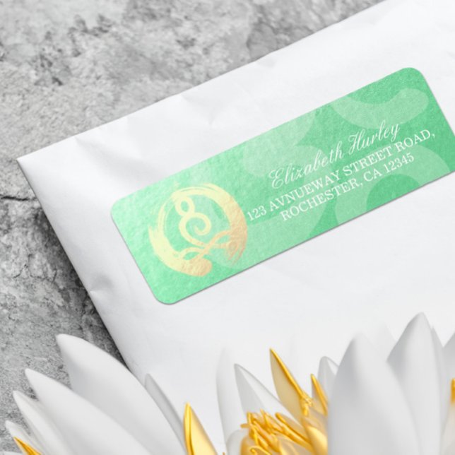 Étiquette Yoga Instructeur Méditation Pose Zen OM Adresse (Créateur téléchargé)