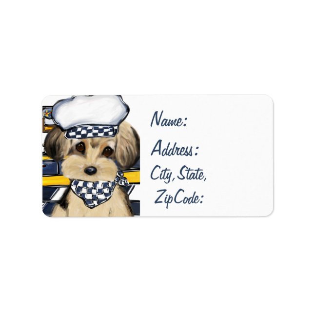 Étiquette Yorkie Chef (Devant)