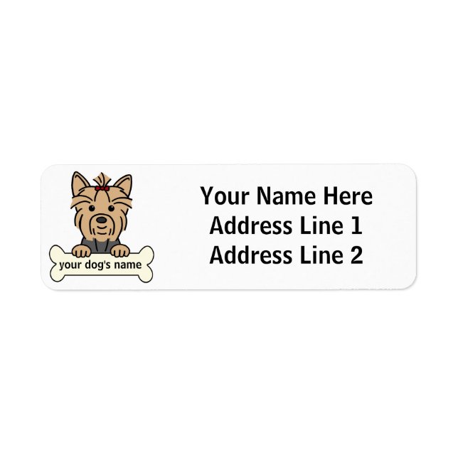 Étiquette Yorkie personnalisé (Devant)
