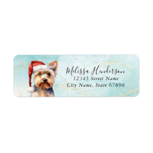 Étiquette Yorkshire Terrier Dog Adresse de retour Label
