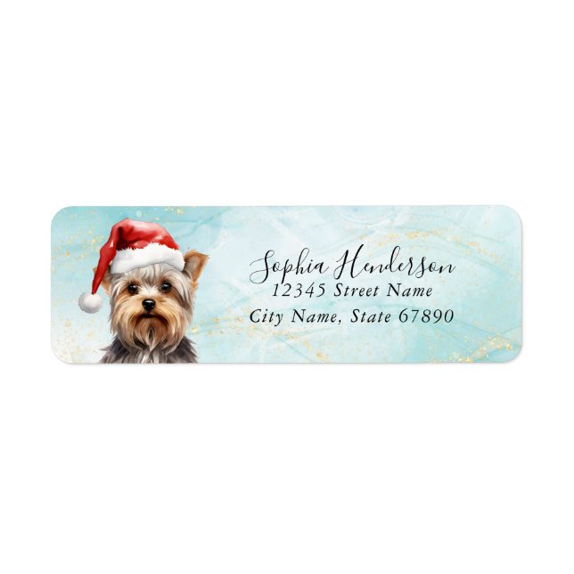 Étiquette Yorkshire Terrier Dog Adresse de retour Label (Devant)
