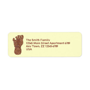 Étiquette Z Bigfoot Sasquatch Track Geeky Mailing Fourniture
