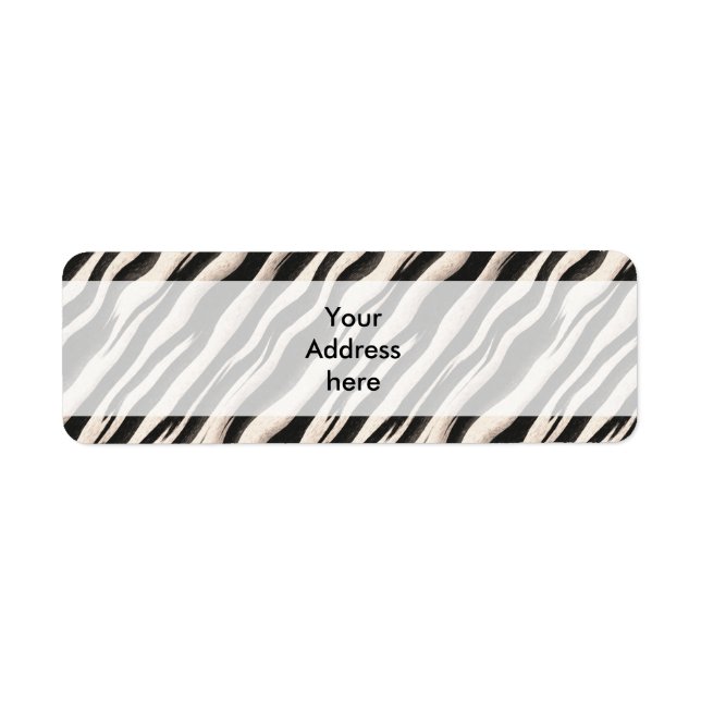 Étiquette Zebra raye une texture transparente + vos idées (Devant)
