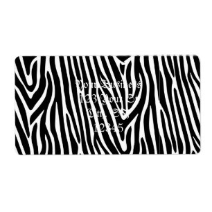 Étiquette Zebra Stripes Motif Thunder_Cove