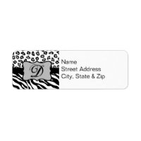 Zèbre noir & blanc & Peau Cheeta personnalisée