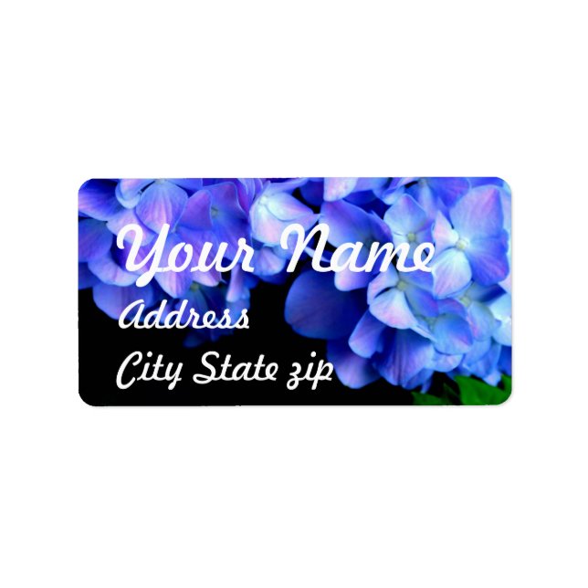 Étiquette Zorangées de Tanzanite, fleurs de magenta bleu vio (Devant)