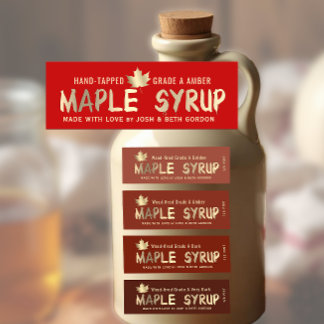 Étiquettes 40 MAPLE GRADE LABELS in 4 SYRUP COLORS 