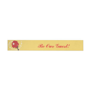Étiquettes à enrouler Be Our Guest-Red Rose Party