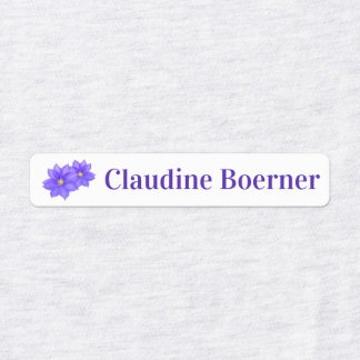 Étiquettes à repasser Fleurs de Clématite