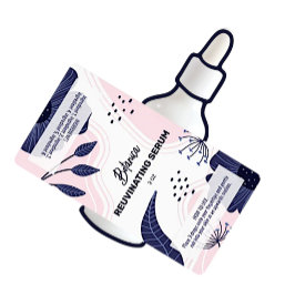 Étiquettes Abstraits de bouteilles de sérum 