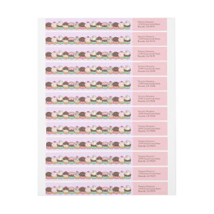 Étiquettes Adhésives Cupcakes