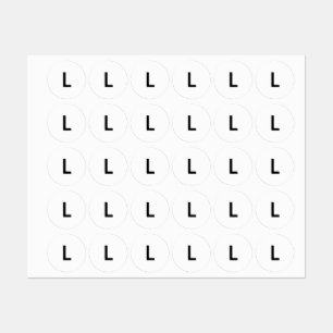 Étiquettes adhésives rondes de grande taille L pou