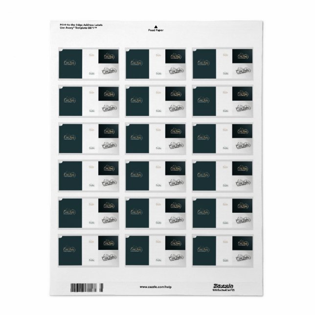 étiquettes adresse de retour (Feuille entière)