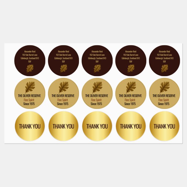 Étiquettes Aged to Perfection | Whisky Celebration (Feuille)